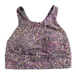 Lululemon Wunder Train Long-Line Bra Med Support, C/D Cups Topography Multi, 8